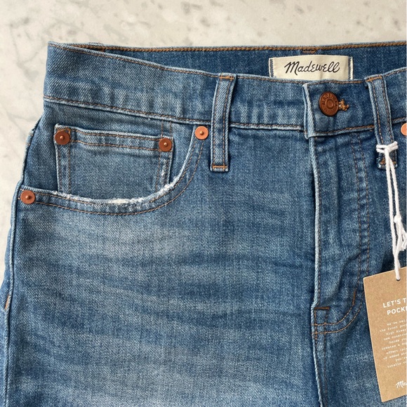 Madewell High-Rise Mid Length Denim Short- Size 26 - Picture 2 of 9